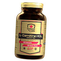 Жиросжигатель Immune Labs L-Carnitine HCL + Green Tea 120 капсул