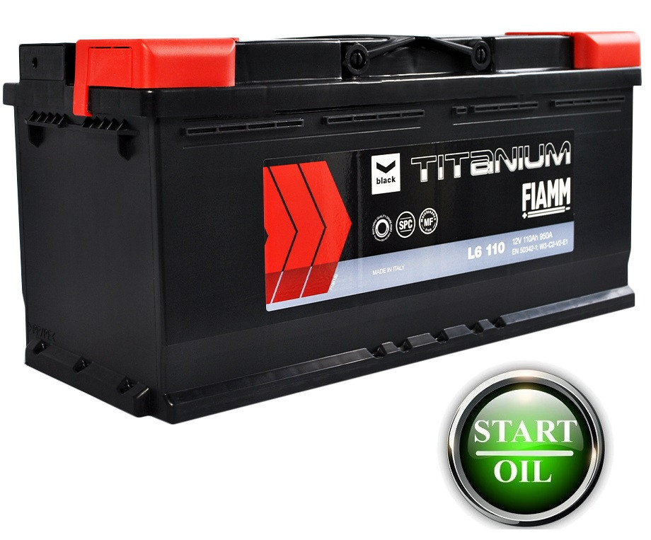 АКБ FIAMM 110Ah 950А R+ TITANIUM BLACK L6110