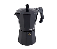 Кофеварка гейзерная Vitrinor 200 мл 6 чашек Черный, Кофеварка капельная, Гейзерная турка для кофе DAYK