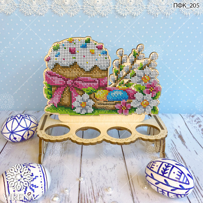 Набір для вишивки по дереву Підставка під крашанки, фото 1