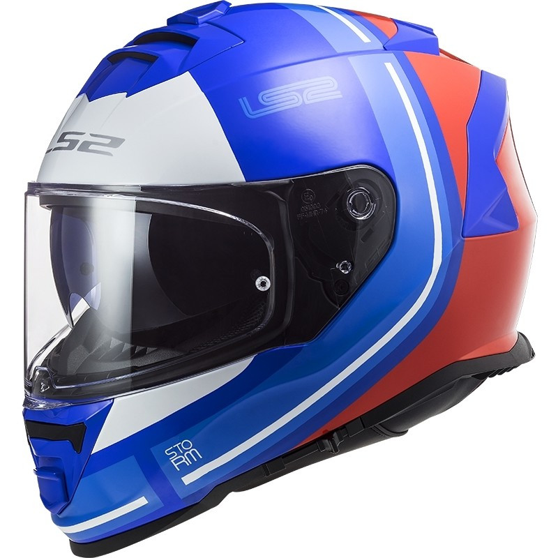 МОТОШОЛОМ ЗАКРИТИЙ LS2 FF800 STORM SLANT КОЛІР BLUE RED