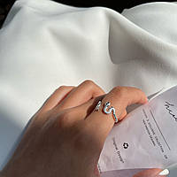 Кольцо серебряное Змеиное сплетение, кольцо уникальной формы, серебро 925 пробы, регулируемый размер 16-18.5