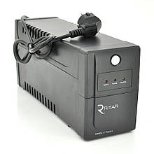 ИБП Ritar  RTP800L-U (480W) Proxima-L, LED, AVR, 2st, USB, 2xSCHUKO socket, 1x12V9Ah, plastik Case ( 340 x 140