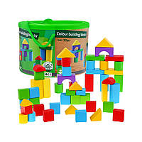 Набор деревянных кубиков для детей 18м+ Коробка с сортером 50 шт.