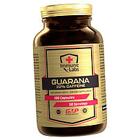 Гуарана и Кофеин Immune Labs Guarana 22% Caffeine 100 капсул