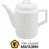 Белый чайник заварочный 0.8 керамика Maestro Pattern 0.8л (MR20033-08)