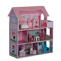 Игровой деревянный кукольный домик с мебелью Вилла Флоренция Metr+ MD 1204