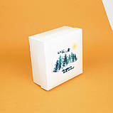 Коробка подарункова на Різдво 20*20*10 см Подарункова коробка на Новий рік з кришкою "Олені Санти", фото 4