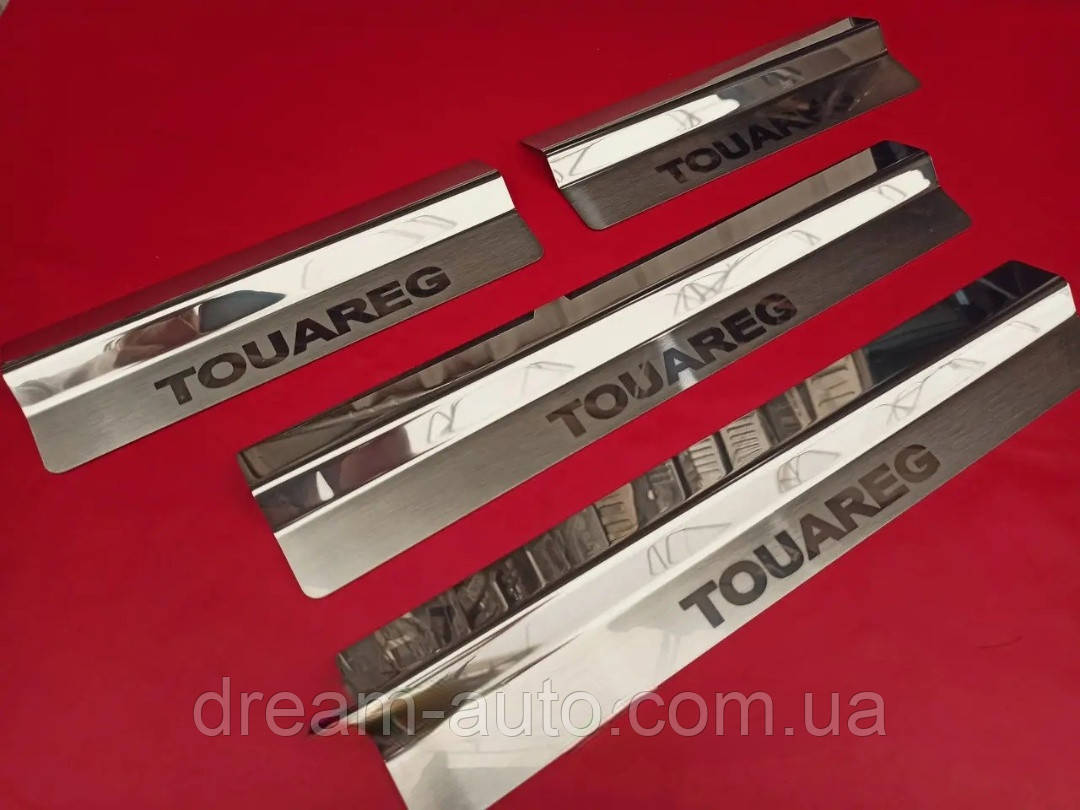 Накладки на пороги преміум Volkswagen Toureg 2002-2009, фото 1