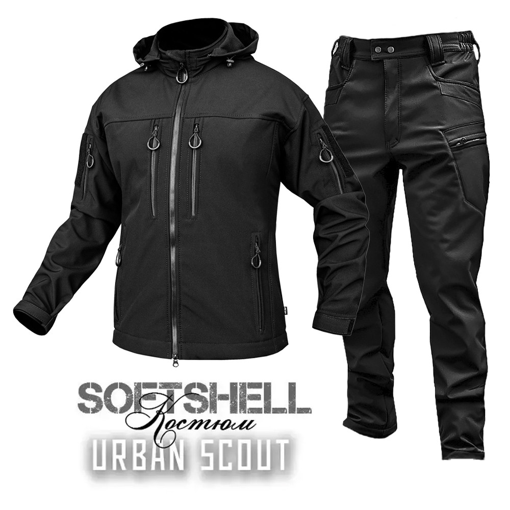 Комплект softshell "URBAN SCOUT" BLACK