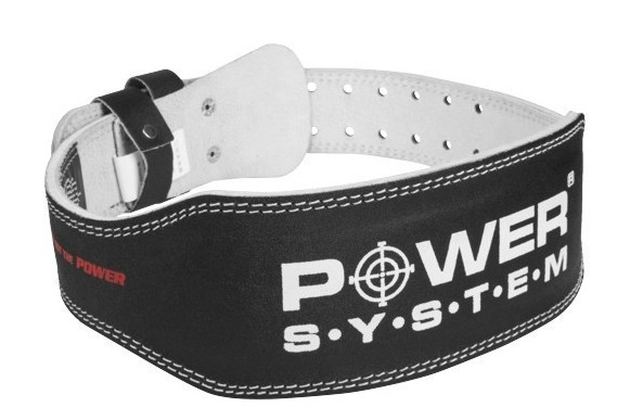 Пояс для фітнесу Power System PS-3250 Power Basic шкіряний Black XXL