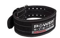 Пояс для пауэрлифтинга Power System PS-3800 PowerLifting кожаный Black L