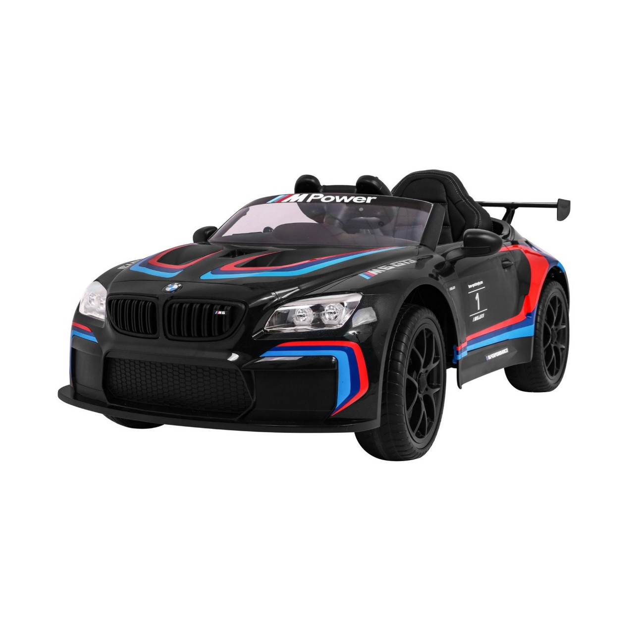 BMW M6 GT3 Дитячий автомобіль на акумуляторі Чорний + Обдування + Звуки MP3 Підсвітка + Пульт дистанційного