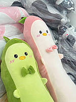 Мягкая игрушка Длинная Авокадо70 см сердечком Подушка Обнимашка Плюшевая антистресс Зеленое