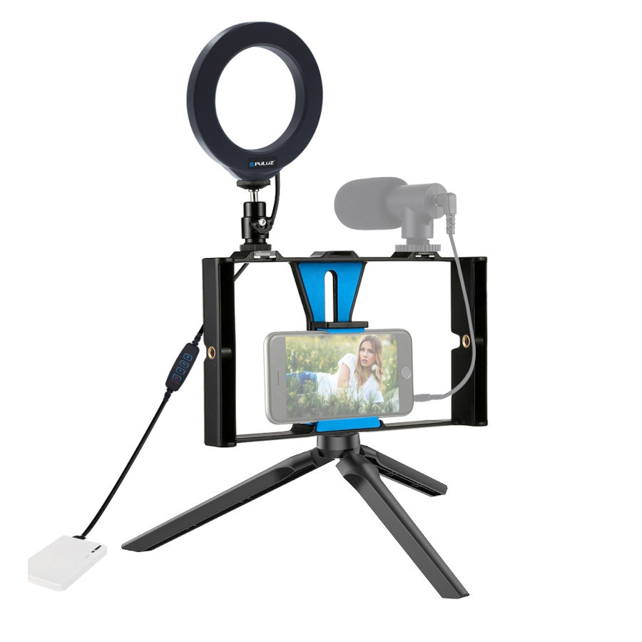 Ріг для телефону з кільцевою лампою Puluz PKT3026L, фото 1