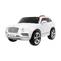 Детский автомобиль на аккумуляторе Bentley Bentayga Белый + колеса EVA + MP3-радио + Пульт дистанционного