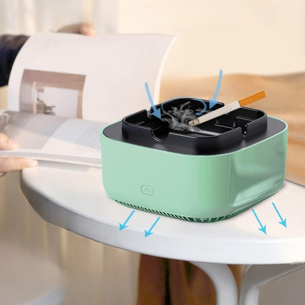 Бездимна попільничка настільна з функцією очищення повітря від тютюнового диму, фото 1