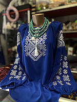 Вишиванка для жінок, блузка з вишивкою, на шифоні, 44-56 р-ри