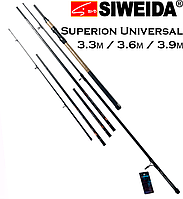 Фидер SIWEIDA Superion Universal 3.3м / 3.6м / 3.9м (3 в 1) тест 150г