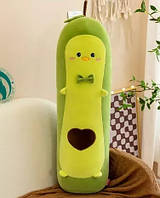 Мягкая игрушка Длинная Авокадо110 см сердечком Подушка Обнимашка Плюшевая антистресс Зеленая