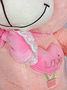 Плед - м'яка іграшка 3 в 1 (Ведмедик Love з серцем рожевий), фото 2