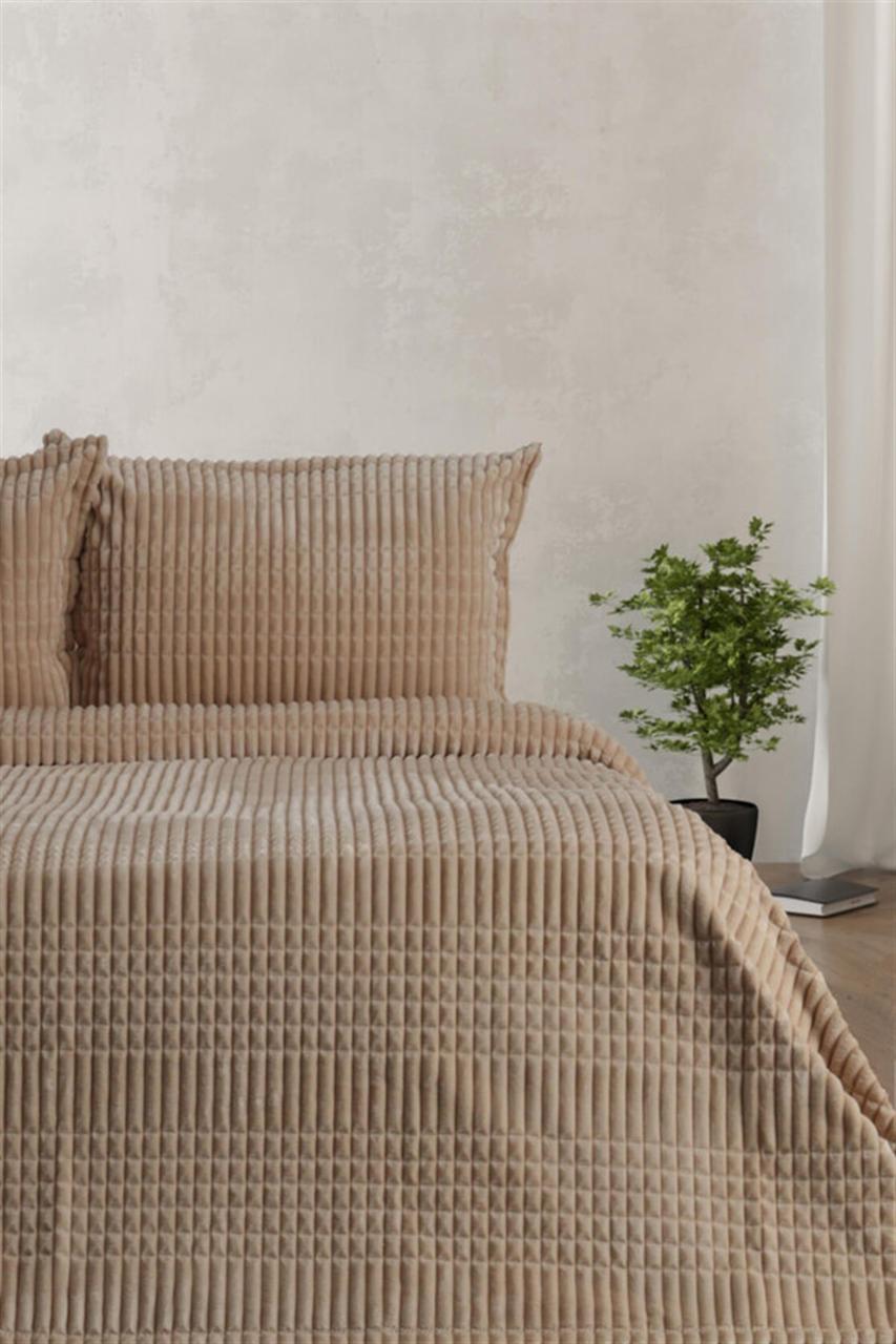 Покривало з наволочками Merinos Modern Line 220×240 см. Бежевий