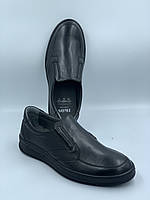 Мужские Кожаные Классические Черные Туфли IKOS