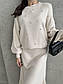 В'язаний костюм міді спідниця та вільний светр із камінням (р. 42-46) 79103553, фото 10