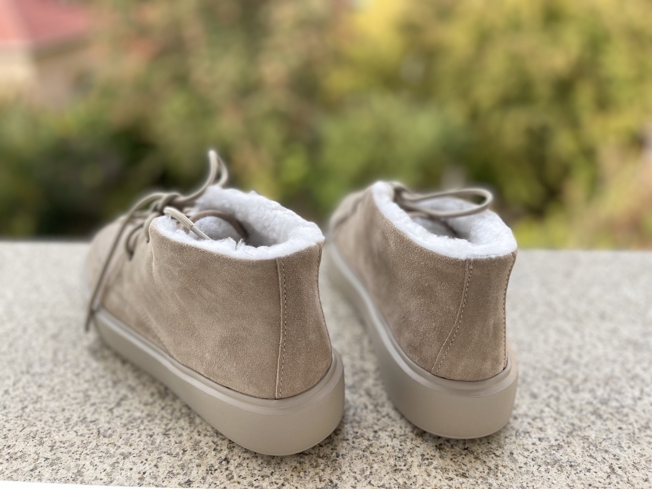 Ботинки женские замшевые зимние на шнуровке Loro Piana - фото 5 - id-p2019403817