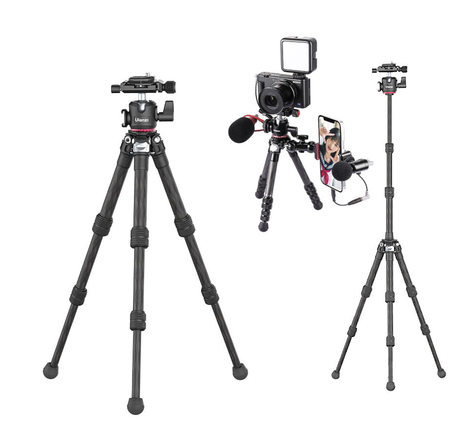 Штатив карбоновий алюмінієва головка Arca 71см Ulanzi MT-20, фото 1