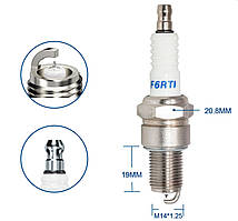 Свічка запалювання IRIDIUM. F6RTI ВАЗ 2106-07, 2111, 1118, 2121-2123, 2170-90, Daewoo Matiz "TORCH" (кт. 4 шт.)