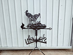 Флюгер Лелеки №2 з металу 2 мм, флюгер на дах