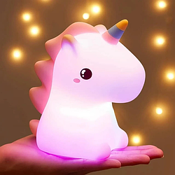 Силиконовый беспроводной светильник-ночник единорог с USB