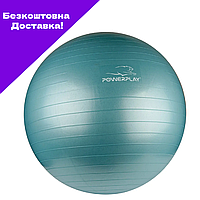 Мяч для фитнеса (фитбол) PowerPlay 4001 Ø75 cm Gymball Зеленый + насос