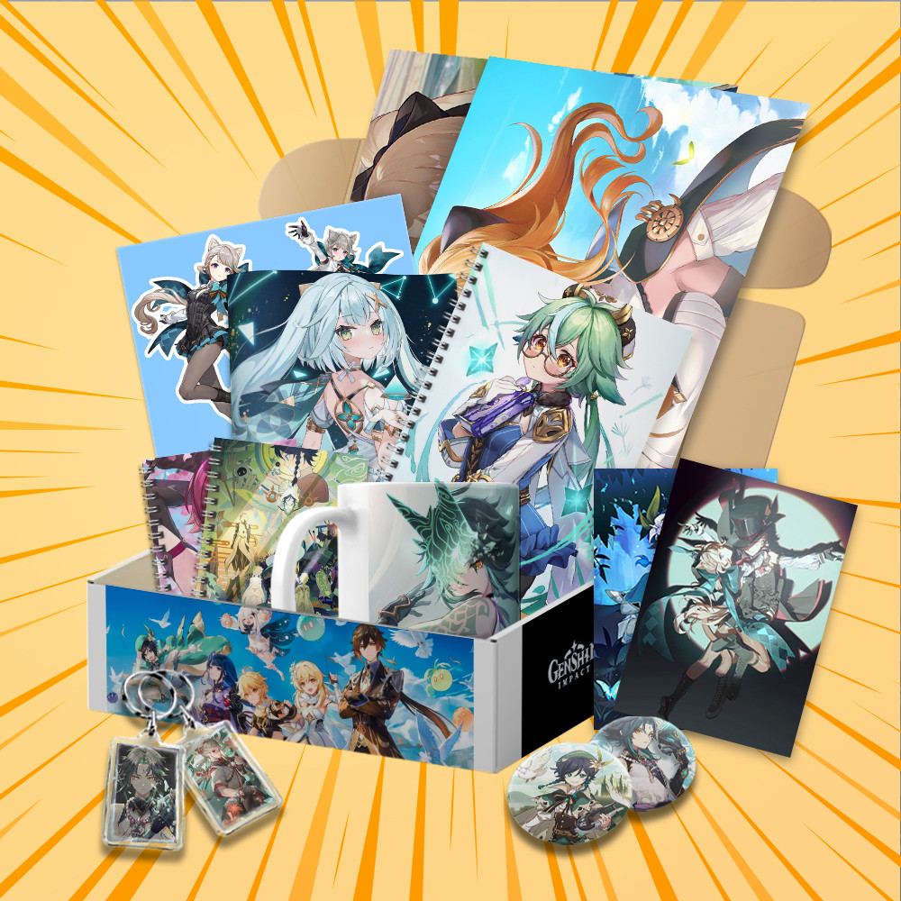 Подарунковий бокс Аніме Genshin Impact 15 предметів (Випадкові зображення)