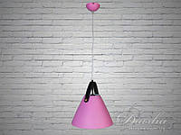 Подвесной яркий светильник в розовом цвете E27 40Вт металл 2.7х10.5 см