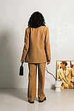 Стильний класичний подовжений піджак вільного крою 42-52 розміри різні кольори коричневий, фото 3
