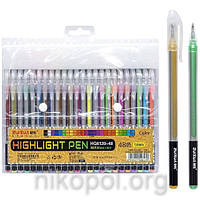 Набір гелевих ручок 48 кольорів "Highlight Pen" HG6120-48