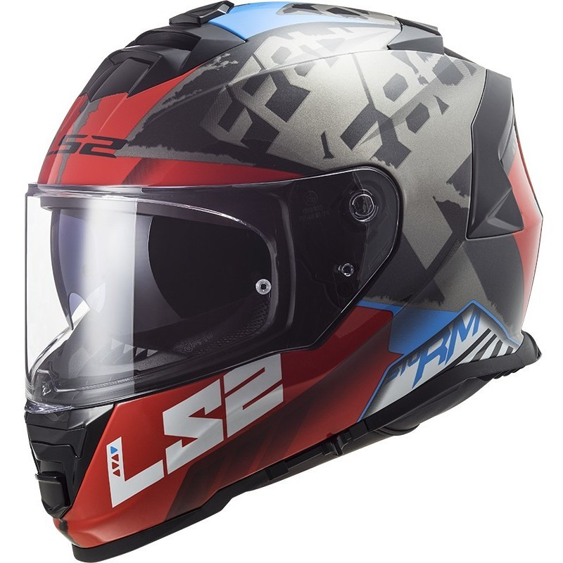 МОТОШОЛОМ ЗАКРИТИЙ LS2 FF800 STORM SPRINTER КОЛІР BLACK RED TITANIUM