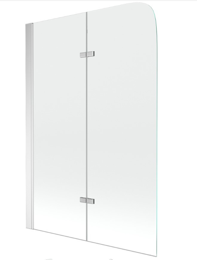 Двокомпонентна ширма для ванни Mexen 80 х 140 см прозора штора