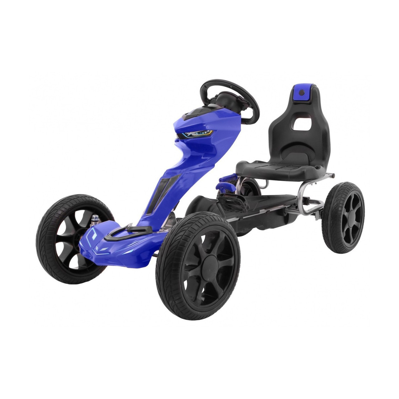 Педальний картинг Grand Ride для дітей 3+ Синій + колеса EVA + регулювання сидіння + ручний
