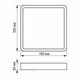 LED Світильник накладний квадрат VIDEX 18W 5000K Black, фото 6