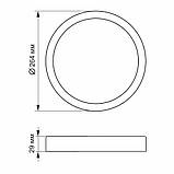 LED Світильник круглий накладний VIDEX 24W 5000K Black, фото 6