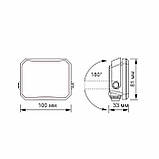 LED прожектор VIDEX F3 20W 5000K 220V Black (VLE-F3-0205B), фото 6