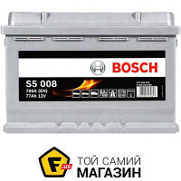 Автомобильный аккумулятор Bosch S5 77Ач 780А (577 400 078/0092S50080)