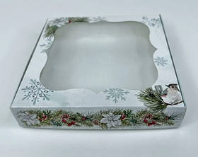 Коробка Новорічний подарунок 15 х 15 х 3 см