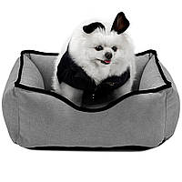 Лежак для собак и котов EGO Bosyak Жаккард XS 50x45 Серый (лежанка для кошек и собак до 4 кг)