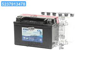 Акумулятор 8Ah-12v Exide AGM (ETX9-BS) YTX9-BS ст.код (150х87х105) L, EN120 ETX9-BS