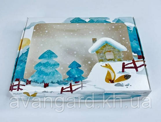 Коробка Зима 15 х 20 х 3 см, фото 1