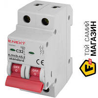 E.Next Автоматический выключатель e.mcb.stand.45.2.C32, 2р, С 32 А, 4.5 кА s002020